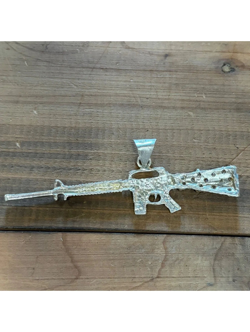Sterling silver 2nd Amendment pendant vintage Y2K era